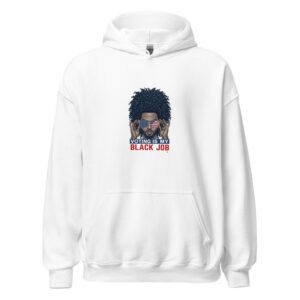 Voting Is My Black Job (Patriotic Male with Curly Hair)-Unisex Hoodie